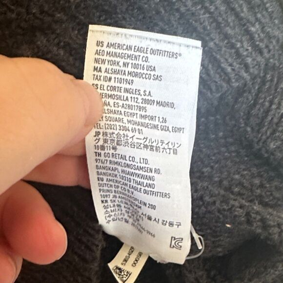 American Eagle Cardigan Sweater Mens XS Pockets Lapel Chunky Grandpa Preppy Fall - Picture 8 of 11